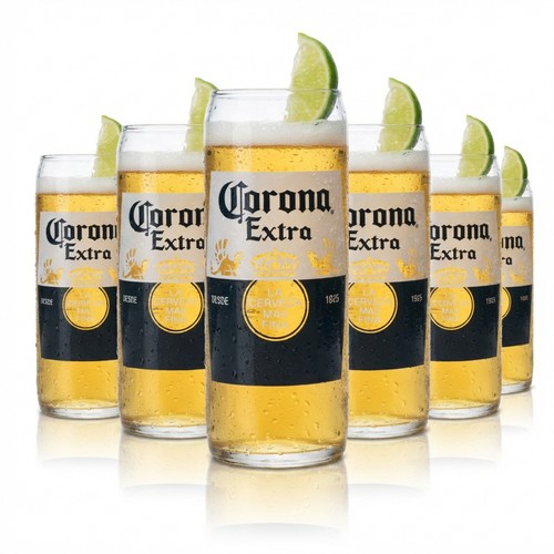 Bicchieri birra corona vetro - bicchieri,