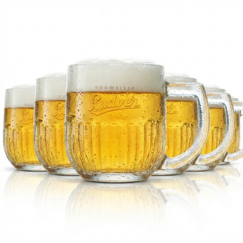 Bicchieri birra budweiser - birra,