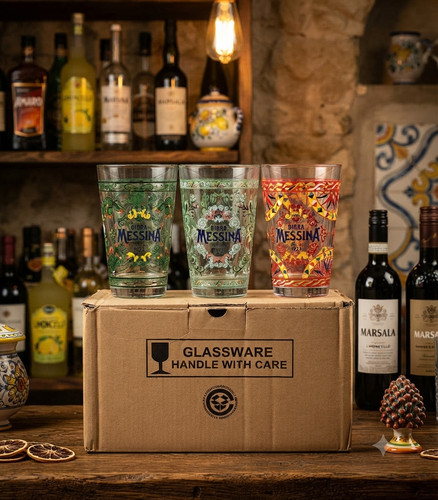 Birra messina set bicchieri - set, 6